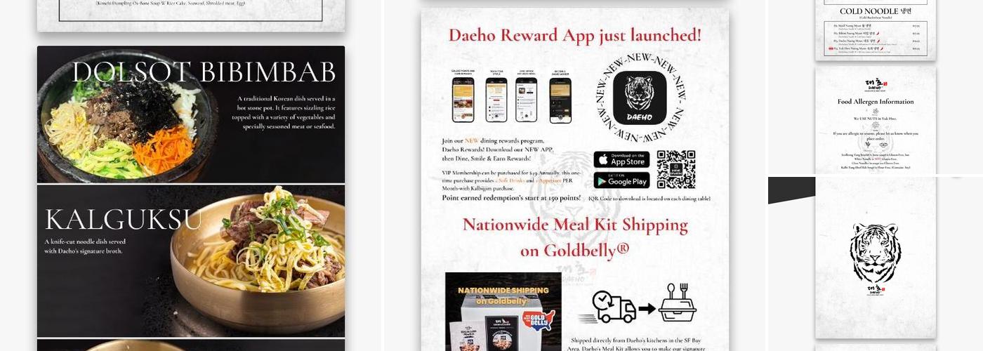 Daeho Las Vegas Menu