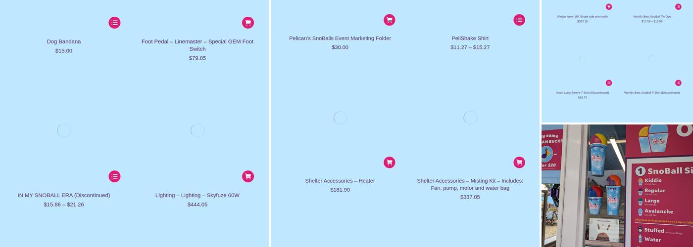 Pelican’s Snoballs Menu