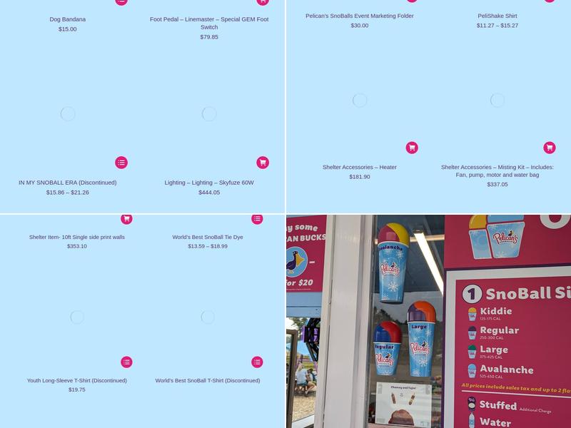 Pelican’s Snoballs Menu