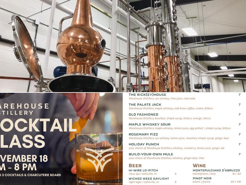 Warehouse Distillery Menu