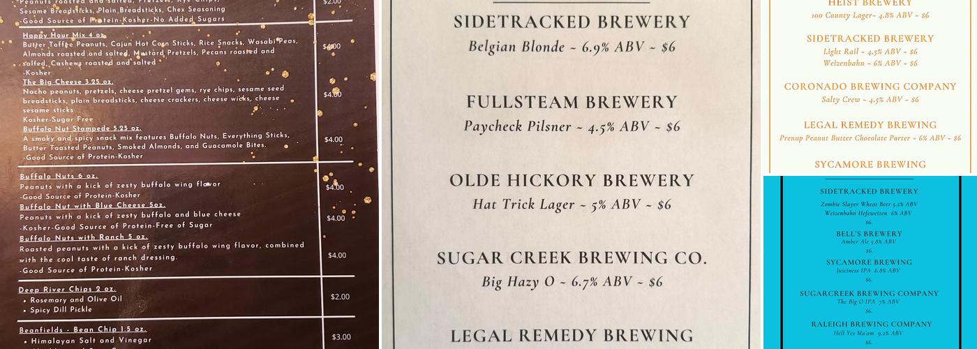 3 Drinks Down Beverage Co. Menu