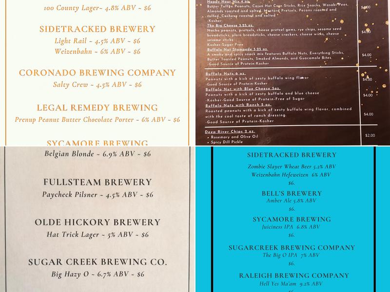 3 Drinks Down Beverage Co. Menu