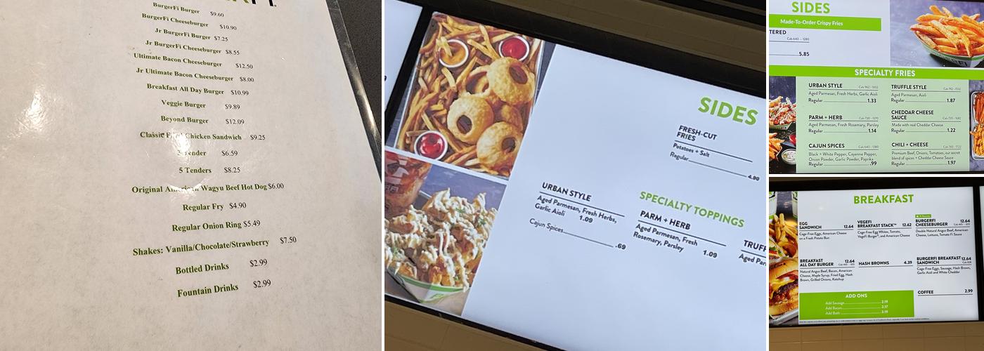 BurgerFi Menu