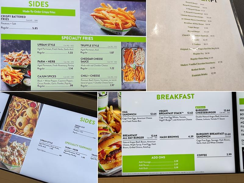 BurgerFi Menu