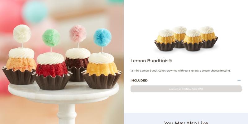 Nothing Bundt Cakes Menu