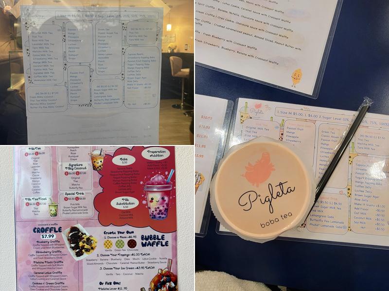 Pigleta Boba Menu