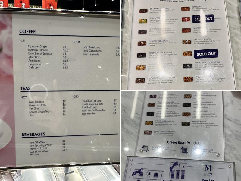 Lady M Cake Boutique - American Dream Menu