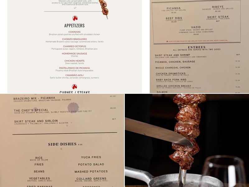 BRAZEIRO Churrascaria & Rodizio Menu