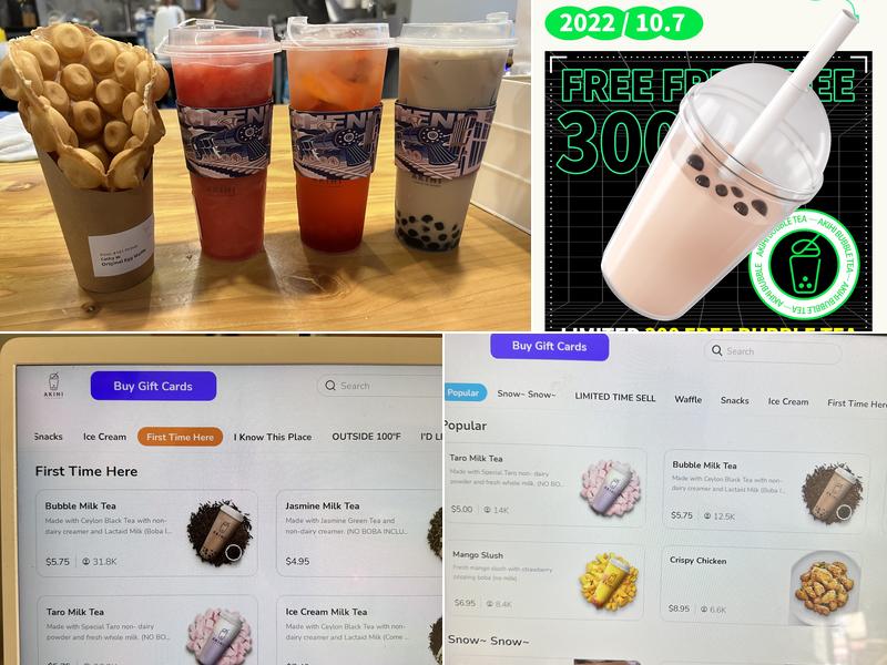 AKIHI Bubble Tea Menu