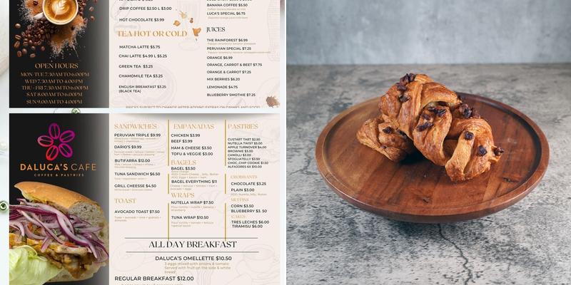 Daluca's Cafe Menu