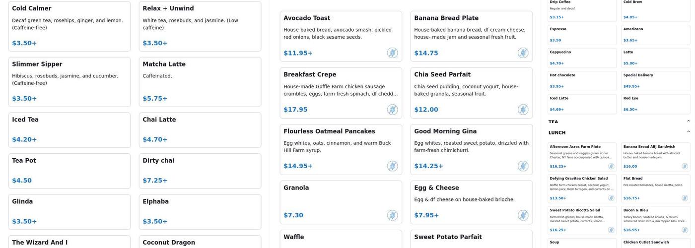 Defying Gravitea Menu