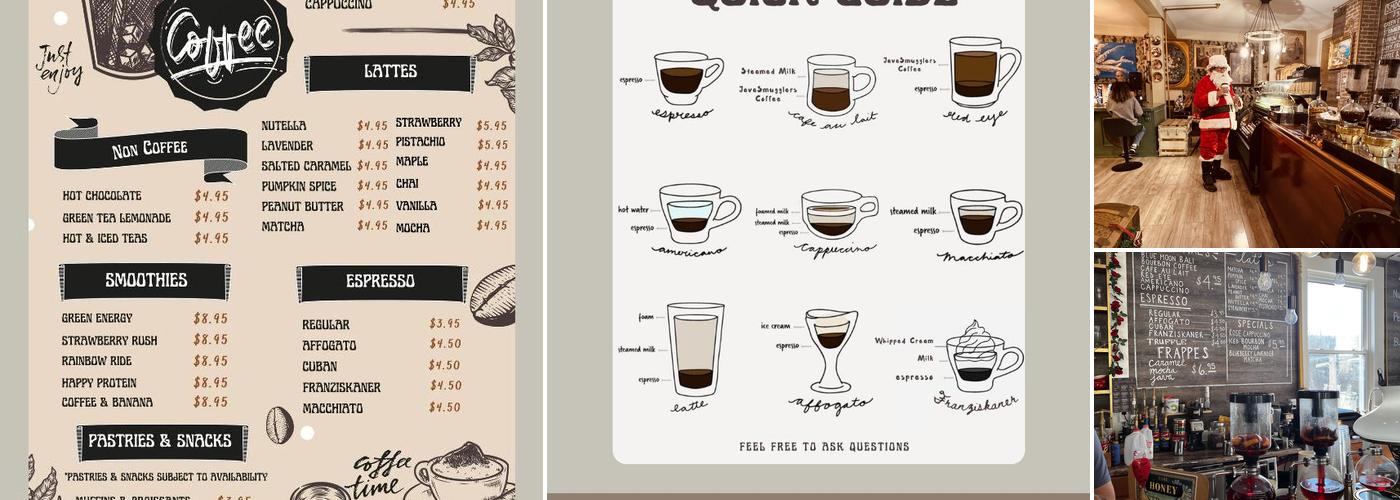 Java Smugglers Cafe & Health Bar Menu