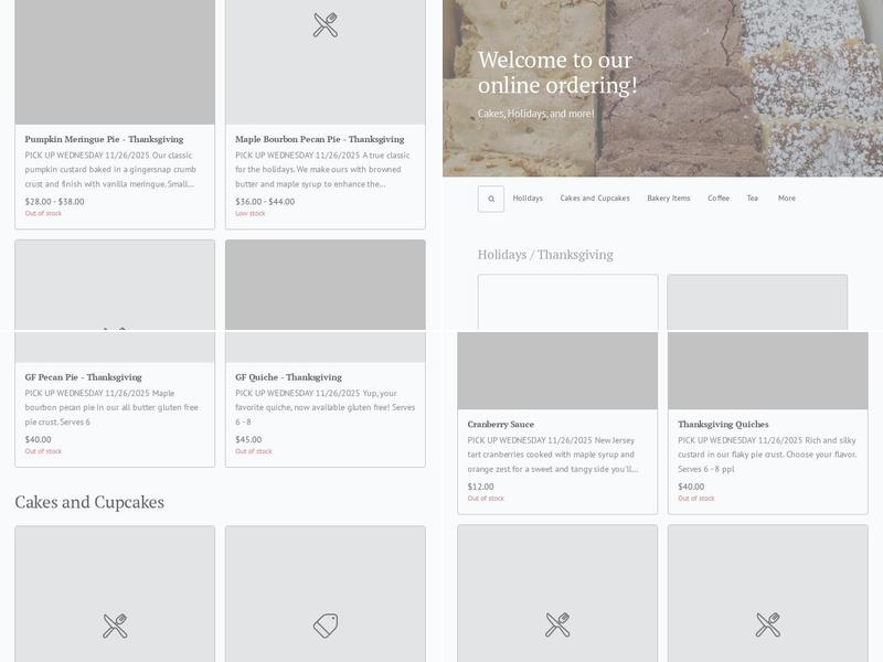 Three Daughters Baking LLC Menu