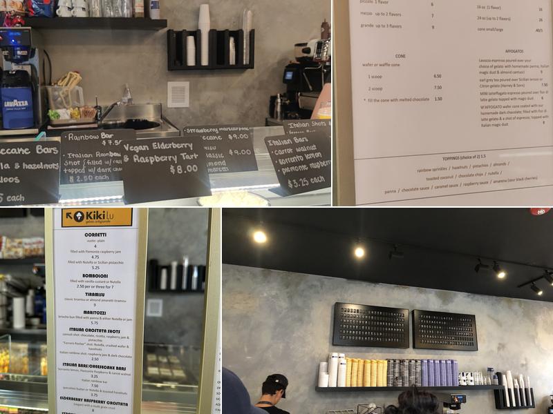 Kikilu Gelato Menu