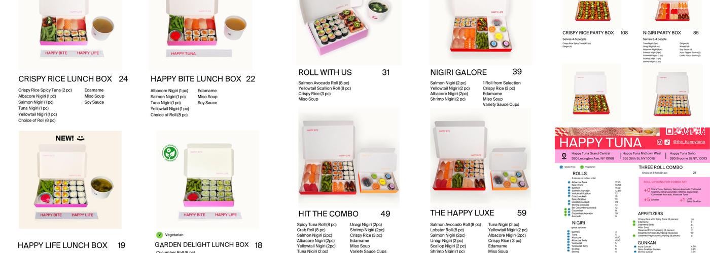Happy Tuna Sushi & Crispy Rice Menu