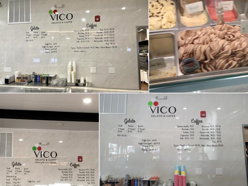 Vico Gelato & Caffé Menu