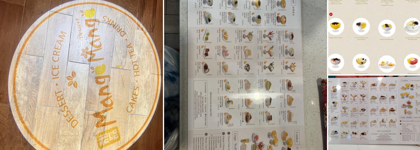 Mango Mango Dessert Menu