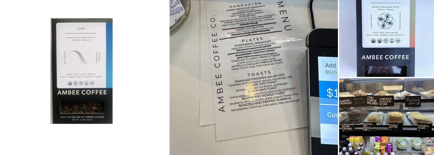 Ambee Coffee Co. Menu