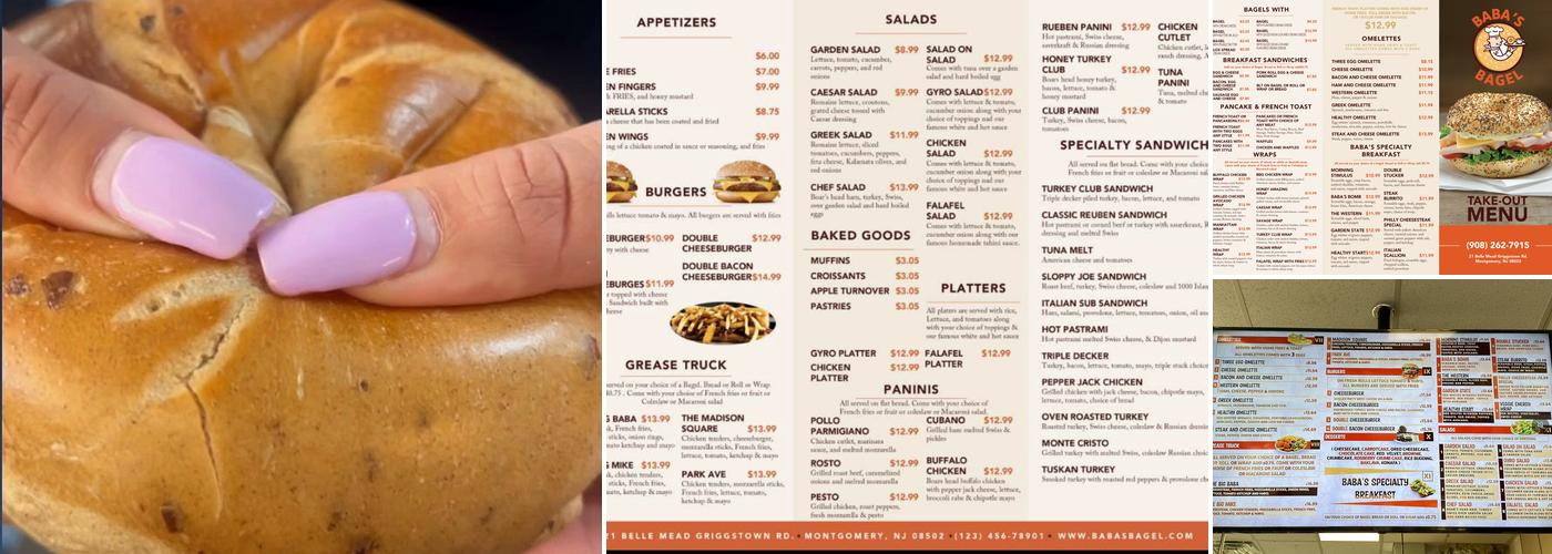 Baba’s Bagel - Belle Mead NJ Menu