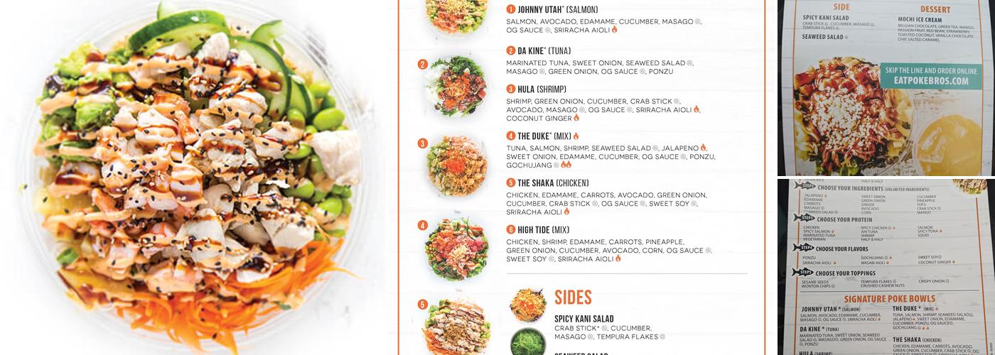 Poke Bros. Menu
