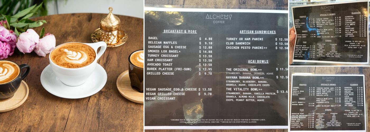 Alchemy Coffee Menu