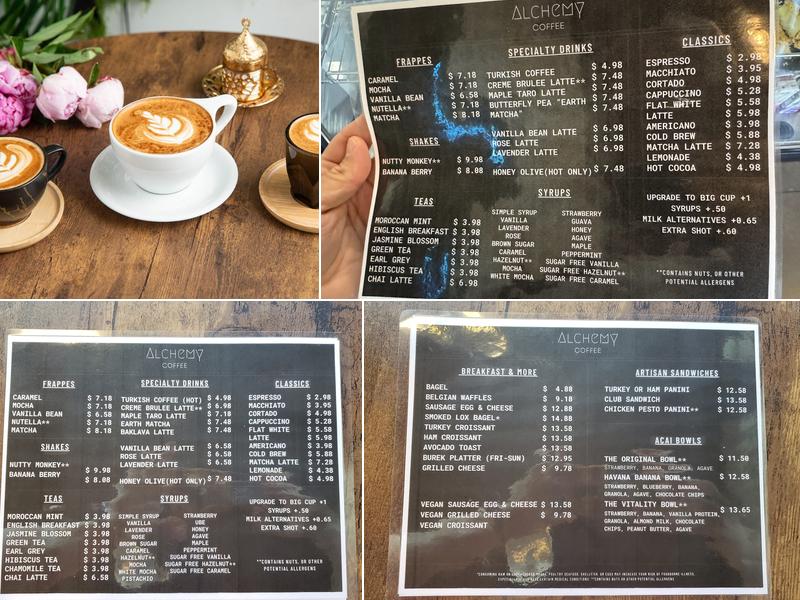 Alchemy Coffee Menu