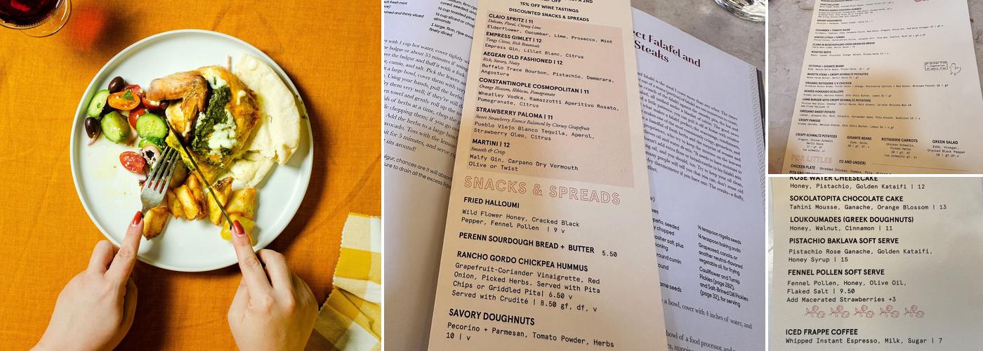 Claio Rotisserie Menu