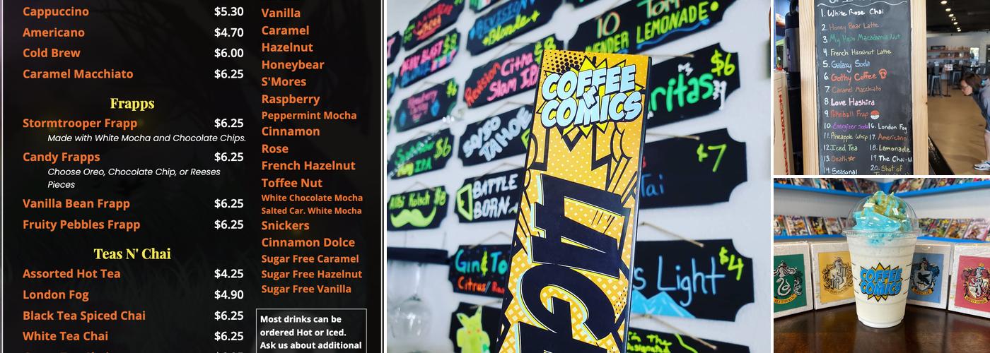 Coffee N' Comics Menu