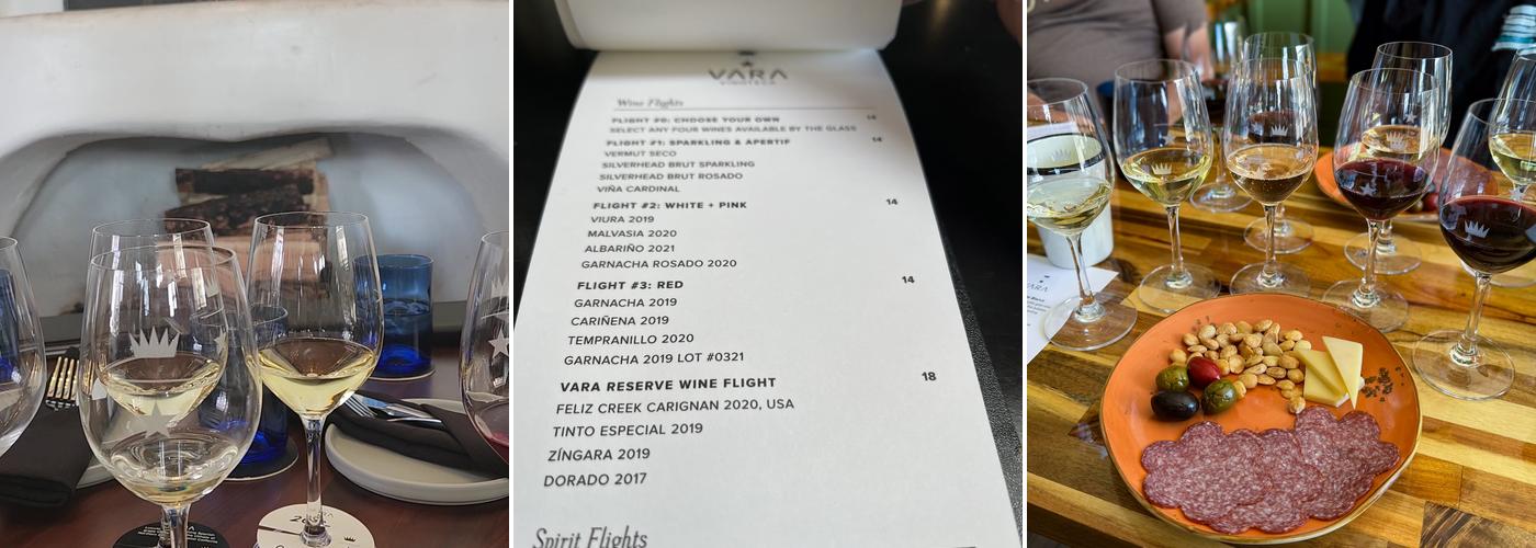 VARA Vinoteca Menu