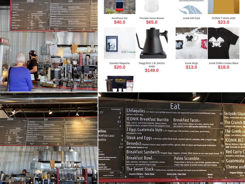Iconik Coffee Roasters, Red Menu