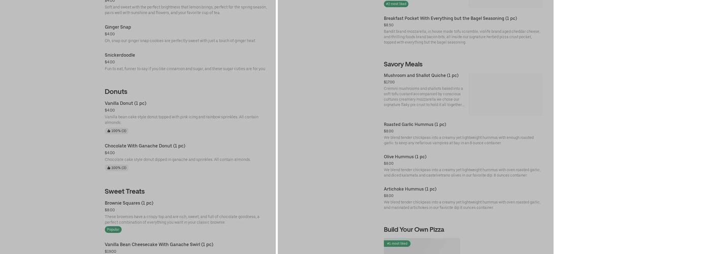 High Fidelity Bakery Menu
