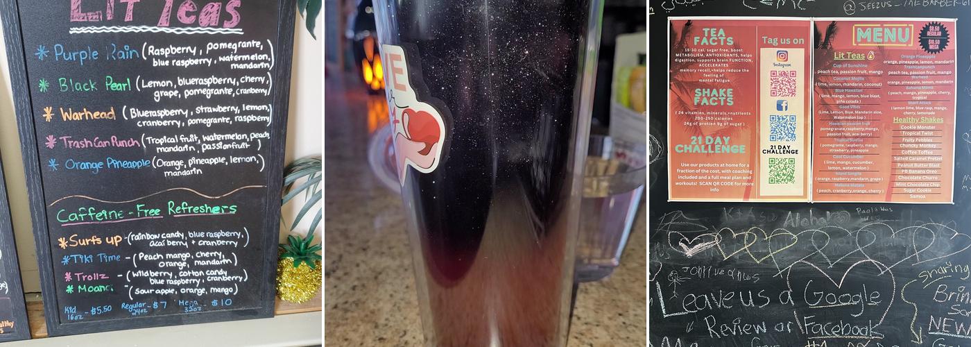 Aloha Nutrition Menu