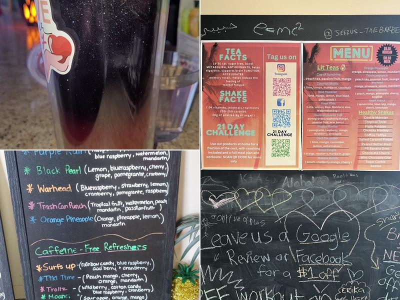 Aloha Nutrition Menu