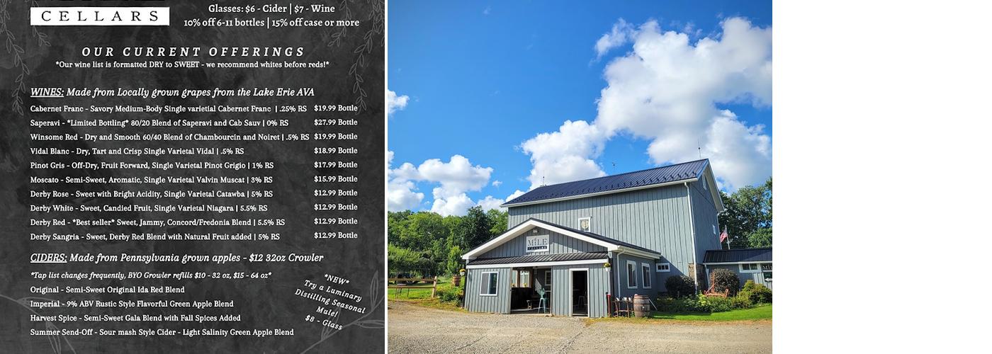 6 Mile Cellars, Inc. Menu