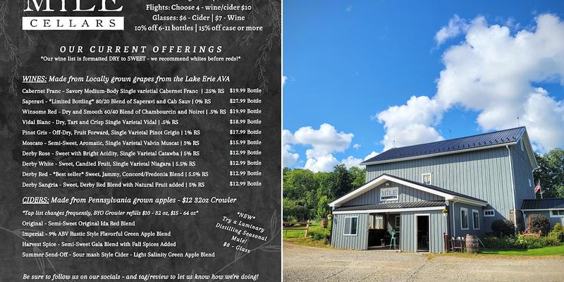 6 Mile Cellars, Inc. Menu