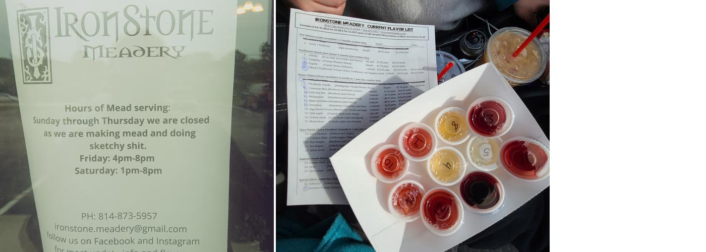 IronStone Meadery Menu