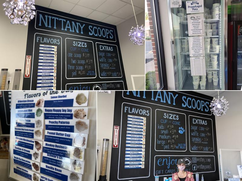 Nittany Scoops Menu