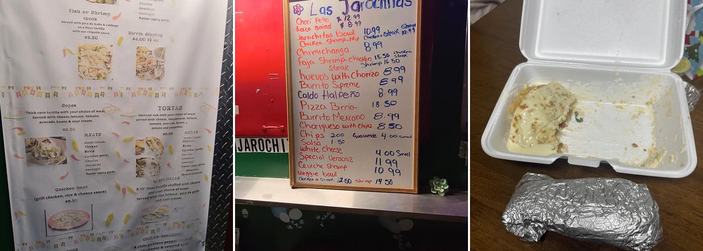 Las Jarochitas Menu