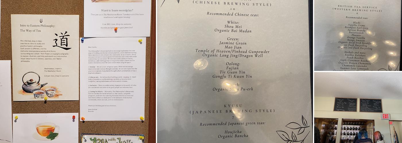 The Philosopher's House Menu