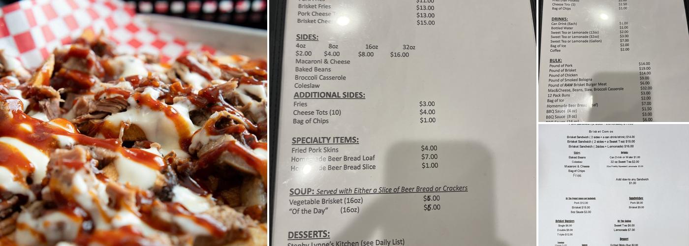 Swifty Pig barbeque Menu