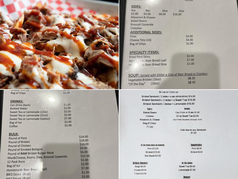 Swifty Pig barbeque Menu