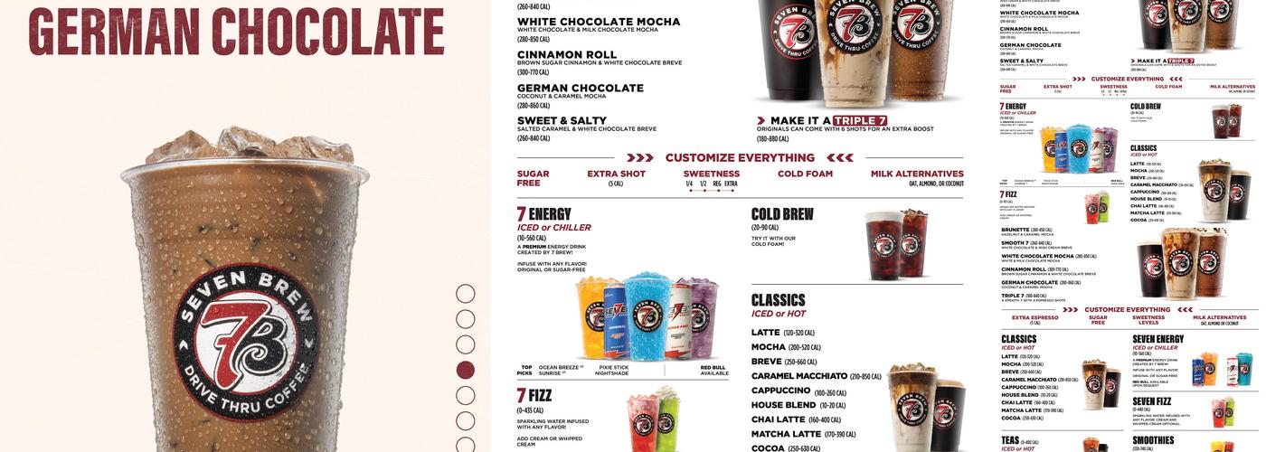 7 Brew Coffee Menu