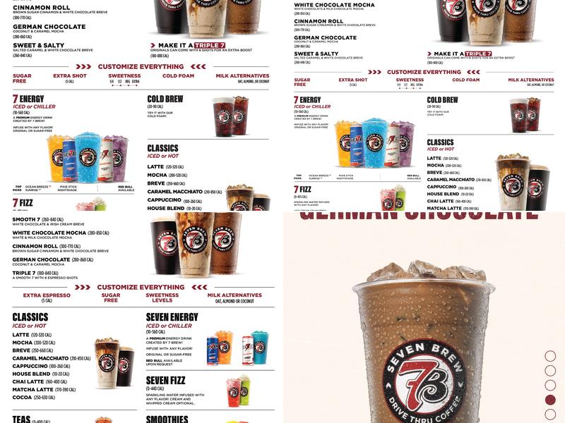 7 Brew Coffee Menu