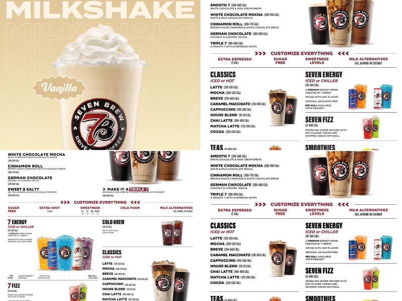 7 Brew Coffee Menu