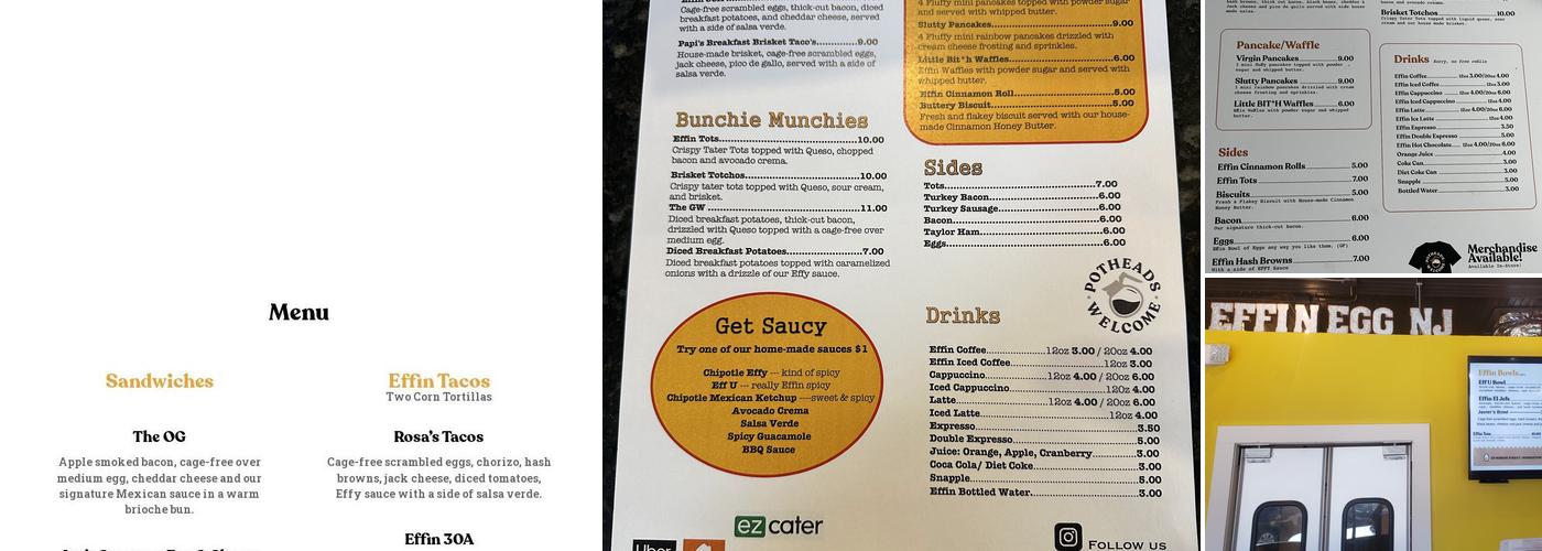 Effin Egg Menu