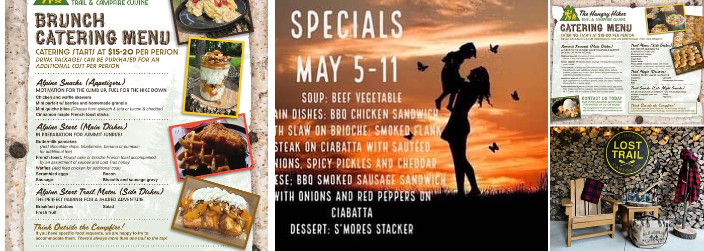 Lost Trail Winery and Vineyard Menu