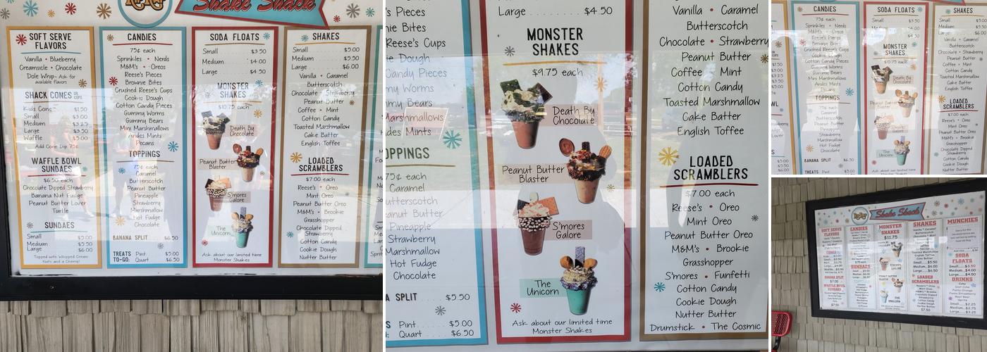 Rip Rap Shake Shack Menu