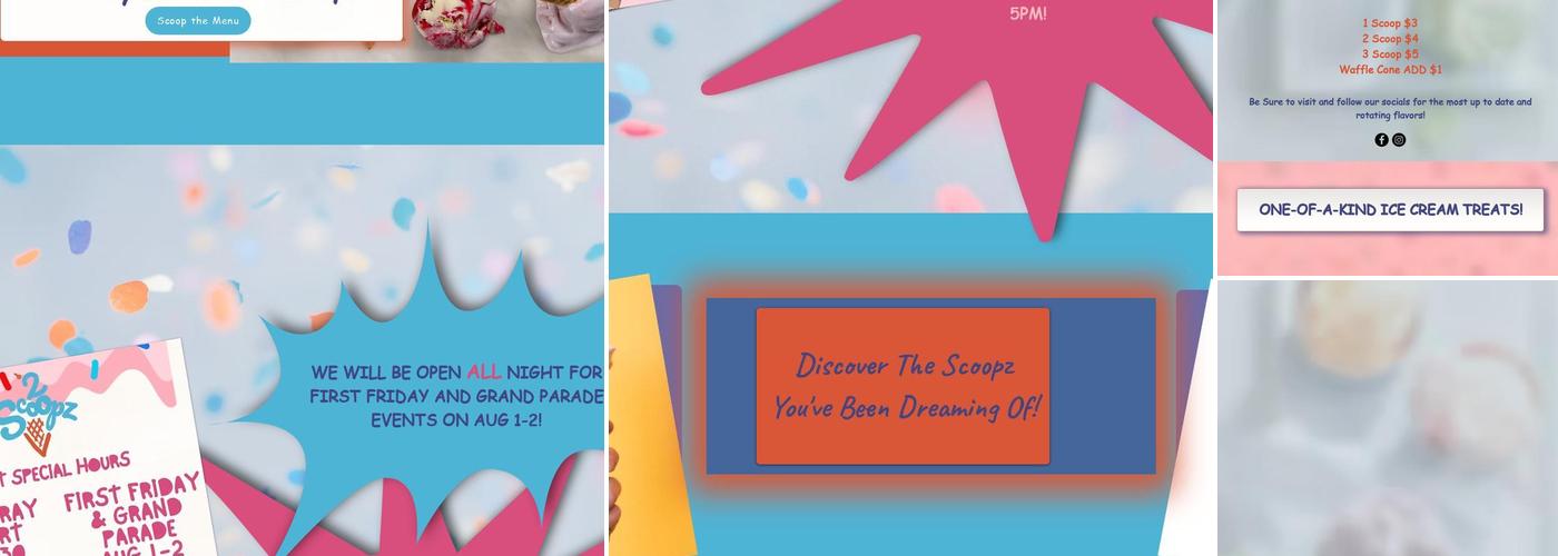 2 Scoopz Menu