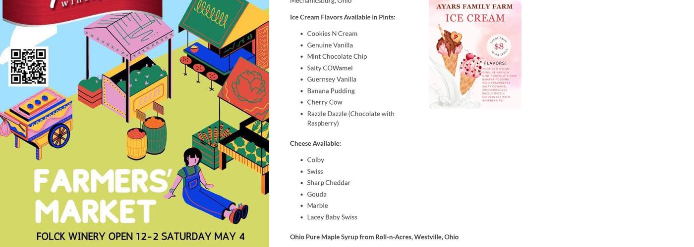 Folck Family Farm Folck Winery Menu