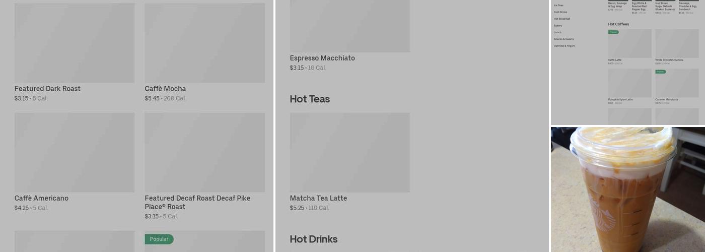 Starbucks Menu